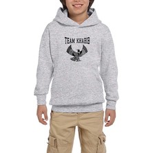 Zepplin Giyim Khabib Nurmagomedov Team Essential 2 Gri Çocuk Kapşonlu Sweatshirt