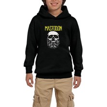 Zepplin Giyim Mastodon Skull Siyah Çocuk Kapşonlu Sweatshirt