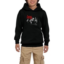Zepplin Giyim Gojira Les Enfants Sauvages Siyah Çocuk Kapşonlu Sweatshirt
