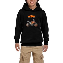 Zepplin Giyim Ktm 1290 Super Duke R Siyah Çocuk Kapşonlu Sweatshirt