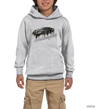 Zepplin Giyim Flowing Lamborghni Gri Çocuk Kapşonlu Sweatshirt