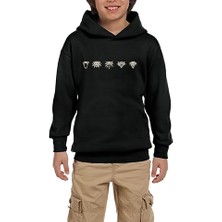 Zepplin Giyim The Witcher Icon Siyah Çocuk Kapşonlu Sweatshirt