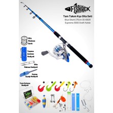 Fishack Tam Takım Kıyı Olta Seti - 270CM Kamış 30-60GR / 3000'LIK Supreme Olta Makinesi - Taşıma Çantalı