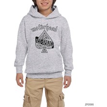 Zepplin Giyim Motörhead Ace Of Spades Gri Çocuk Kapşonlu Sweatshirt