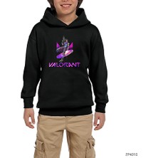 Zepplin Giyim Val. Astra Siyah Çocuk Kapşonlu Sweatshirt