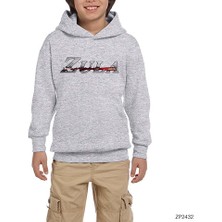 Zepplin Giyim Zula Gri Çocuk Kapşonlu Sweatshirt