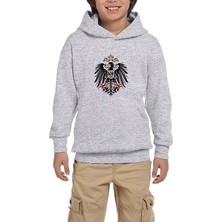 Zepplin Giyim Hearts Of Iron 4 Imperial Coat Of Arms Of Germany Gri Çocuk Kapşonlu Sweatshirt