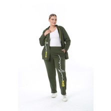 XL Modam Kadın Büyük Beden Kışlık Viskon Siyah Alt Üst Takım