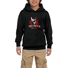 Zepplin Giyim Dio We Rock Siyah Çocuk Kapşonlu Sweatshirt