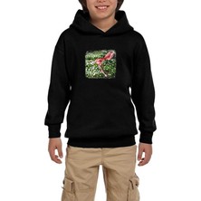 Zepplin Giyim Lifelover Pulver Siyah Çocuk Kapşonlu Sweatshirt