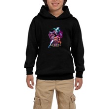 Zepplin Giyim Arcane Siyah Çocuk Kapşonlu Sweatshirt