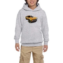 Zepplin Giyim Ford Mustng Mach 1 Gri Çocuk Kapşonlu Sweatshirt