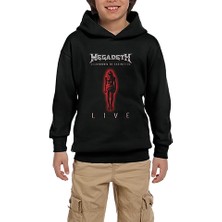 Zepplin Giyim Megadeth Countdown To Extinction Live Siyah Çocuk Kapşonlu Sweatshirt