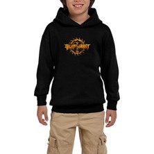 Zepplin Giyim Necrophagist Logo Siyah Çocuk Kapşonlu Sweatshirt