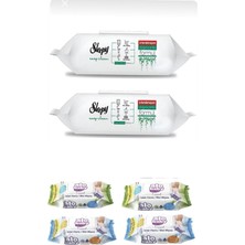 Sleepy Easy Clean 100 Lü Yüzey Temizlik Havlusu 2 Adet Alobaby Ekopack Islak Havlu 4 x 120LI (480 Yaprak)
