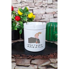 Sartre Art I Don't Even Have A Pla Phoebe Buffay Friends Baskılı Seramik Kapaklı Kokusuz Küllük