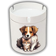 Sartre Art Kedili ve Köpekli Kül Tablası