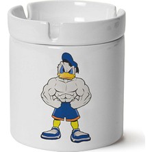 Sartre Art Donald Duck Baskılı Porselen Küllük Makinede Yıkanabilir