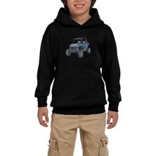 Zepplin Giyim Polaris Rzr Atv Siyah Çocuk Kapşonlu Sweatshirt