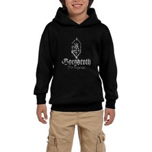 Zepplin Giyim Gorgoroth Pentagram 2 Siyah Çocuk Kapşonlu Sweatshirt