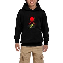 Zepplin Giyim Flash Siyah Çocuk Kapşonlu Sweatshirt