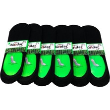 6 Lı Dündar Erkek Bambu Dikişsiz Koku Yapmayan Silikonlu Babet Çorap Plus 40-44 No