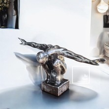 İki Yedi Konsept Tete Modern Denge Heykeli Dekoratif Figür Minimal Heykel Biblo Ev ve Ofis Aksesuarı Hediyelik