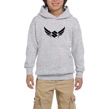 Zepplin Giyim Suzuki Wings Gri Çocuk Kapşonlu Sweatshirt