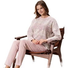 Poleren 8505 Kadın Kışlık Uzun Kollu Pijama Takım