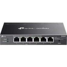 OMADA ES206GP, 6 Port Gigabit, 4 Port Gigabit PoE+, 65W, Yönetilebilir, Metal Kasa Masaüstü/Vesa Switch