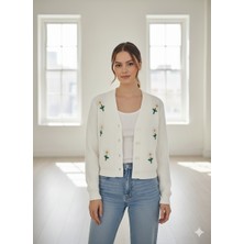 Butik Papatya Desenli Hırka