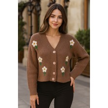 Butik Papatya Desenli Hırka