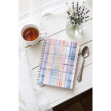 Chi-Chi Papers A5 Çizgili Spiralli Defter | El Yapımı, 96 Yaprak, Ivory Kâğıt - Gökkuşağı