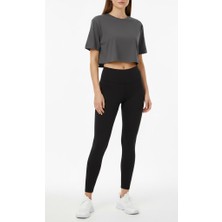 Bumerangspor Kadın Bisiklet Yaka Basic Kısa Kol Crop Tişört