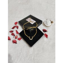 CC Desing Çelik Hilal Kolye