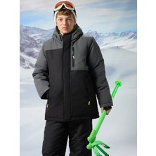 LC Waikiki Lcw Kids Siyah Kapüşonlu Erkek Çocuk Mont