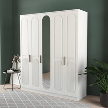 T&B Derin 5 Kapaklı Eko Gardırop - Mdf Kapak