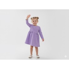 Eflins Lila Kız Çocuk Elbise Sonbahar & Kış