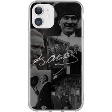 TechTree iPhone 11 Uyumlu Kemal Atatürk Imza Baskılı Silikon Kılıf