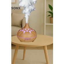 Buffer Sonx Aroma Difüzör Gece Işığı 7 LED Desenli Nemlendirici Kumandalı Buhar Makinesi 550 ml