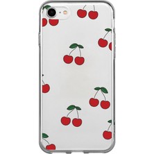 TechTree iPhone 6 - 6s Uyumlu Kirazlar Tasarımlı Baskılı Silikon Kılıf