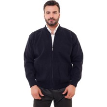 Baw Company Erkek Lacivert Astarlı Çelik Örgü Hırka