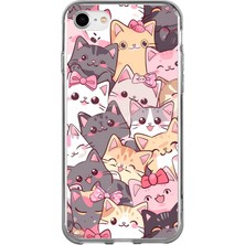 TechTree iPhone 6 - 6s Uyumlu Sevimli Kediler Baskılı Silikon Kılıf