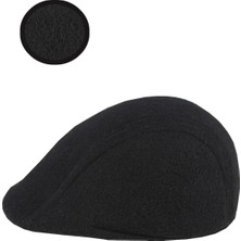 Baw Company Erkek Kasket Kaşmir Yünlü Siyah Kışlık Kulaklı Şapka