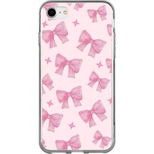 TechTree iPhone 6 - 6s Uyumlu Pembe Fiyonklar Baskılı Silikon Kılıf