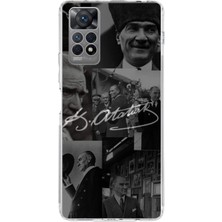 TechTree Redmi Note 11 Pro Uyumlu Kemal Atatürk Imza Baskılı Silikon Kılıf