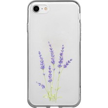 TechTree iPhone 6 - 6s Uyumlu Lavanta Çiçek Tasarımlı Baskılı Silikon Kılıf