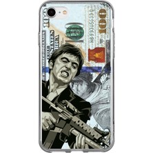 TechTree iPhone 6 - 6s Uyumlu Scarface Dolar Tasarımlı Baskılı Silikon Kılıf