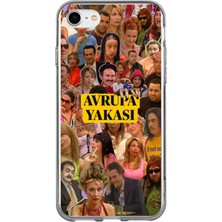 TechTree iPhone 6 - 6s Uyumlu Avrupa Yakası Baskılı Silikon Kılıf