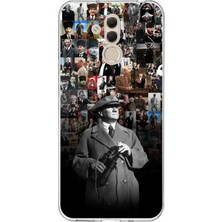 TechTree Huawei Mate 20 Lite Uyumlu Atatürk Portre Kolaj Baskılı Silikon Kılıf